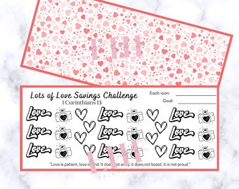A6 Lots of Love Savings Tracker: Date Night Fund (Digital Download)