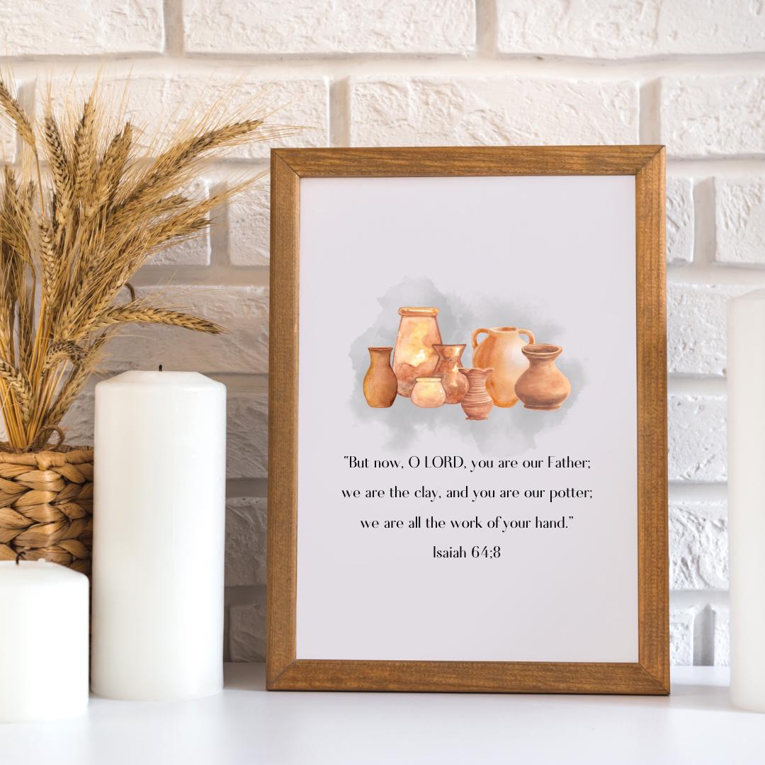 Isaiah 64:8 Potter & Clay Bible Verse Wall Art | Bible Verse Wall Art ...