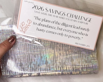 A6 Save 2026 Savings Challenge | Proverbs Bible Verse Tracker PHYSICAL