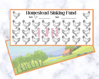 A6 Homestead Sinking Fund Tracker: Savings Challenge Insert (Digital Download)
