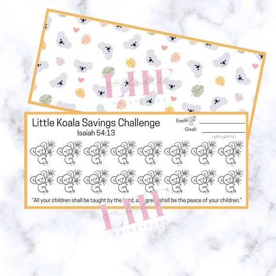 Koala Kids Savings Challenge: A6 Sinking Fund Tracker (Digital Download)