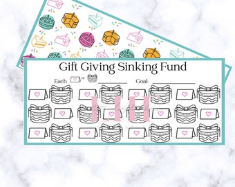 A6 Birthday Gift Savings Tracker: Printable Sinking Fund (Digital Download)