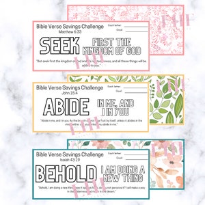 A6 Bibel-Vers-Spar-Challenge-Bundle: Christliches Haushalt (Digitaler Download)