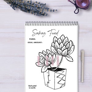 Succulent Sinking Fund Tracker Printable: Savings Log (Digital Download)
