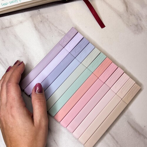 Ensemble de 12 surligneurs pastel pour la Bible : outils d'étude de la Bible carrés sans saignement
