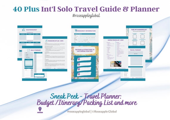 Solo Travel Planner for Women Over 40: First-Time Traveler Guide (Digital Download)