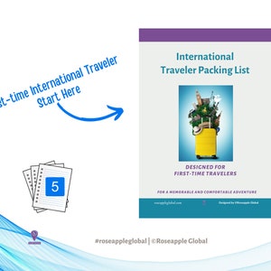 Printable Travel Packing List | Travel Packing Guide | First-Time Traveler Guide | Vacation Packing | Traveler&#39;s Planner | Instant Download