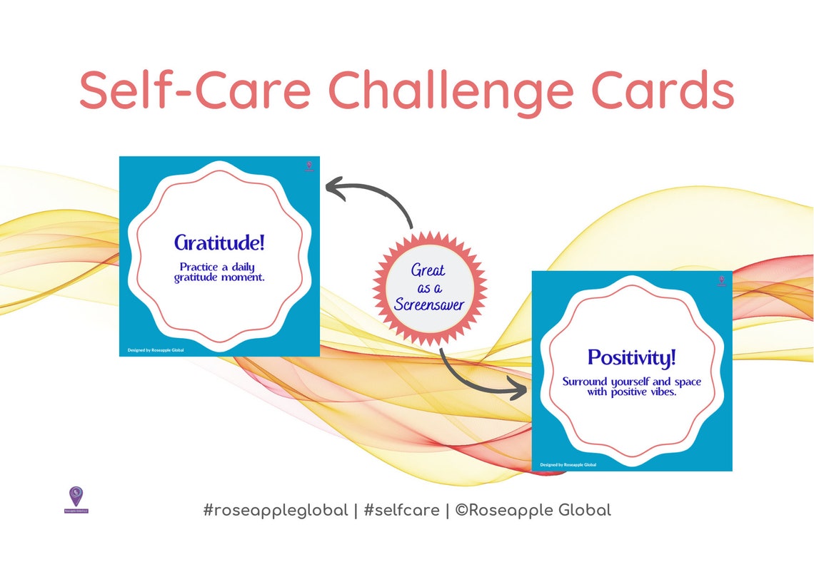 Printable Self-care Card Deck | Self-care Cards | Self-care Challenge ...