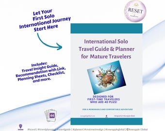 Solo Travel Planner for Women Over 40: First-Time Traveler Guide (Digital Download)