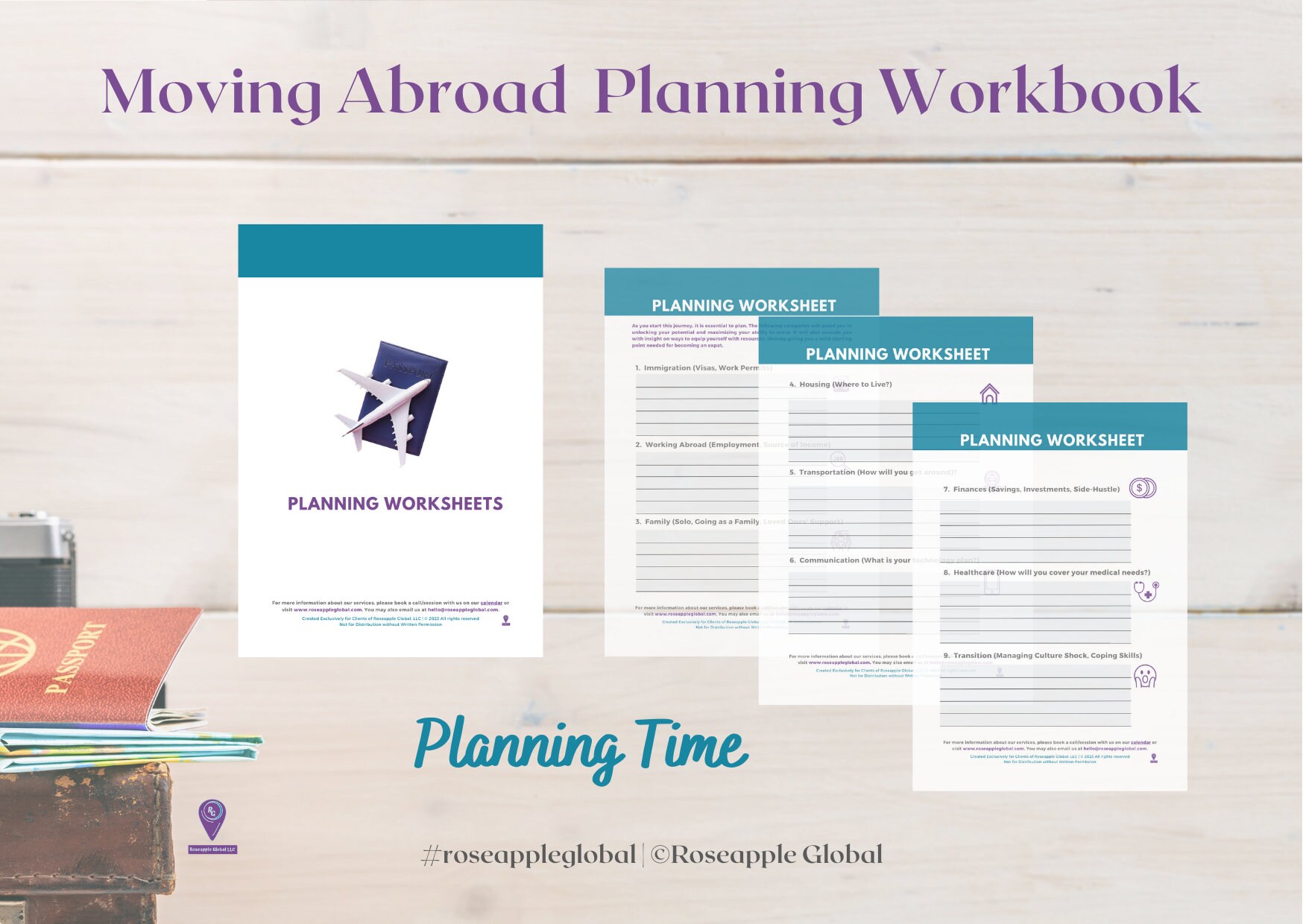 Move Abroad Planning Workbook Printable Move Abroad Planner Move Abroad Goal Setting Sabbatical