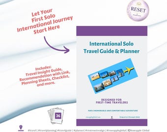 Solo Travel Planner: International Trip Guide (Digital Download)