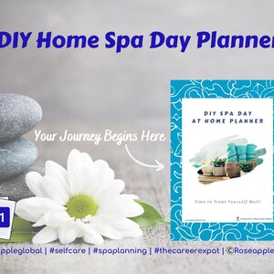 DIY Home Spa Day Planner: Printable Self-Care Tool | At-Home Spa Experience | (Instant Digital Download) image 2