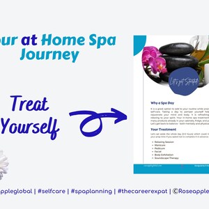 DIY Home Spa Day Planner: Printable Self-Care Tool | At-Home Spa Experience | (Instant Digital Download) image 3