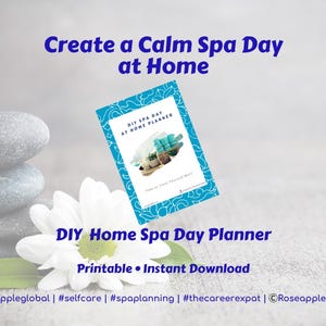 DIY Home Spa Day Planner: Printable Self-Care Tool | At-Home Spa Experience | (Instant Digital Download) image 1