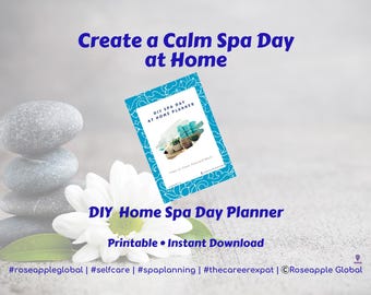 DIY Home Spa Day Planner: Printable Self-Care Tool | At-Home Spa Experience | (Instant Digital Download)