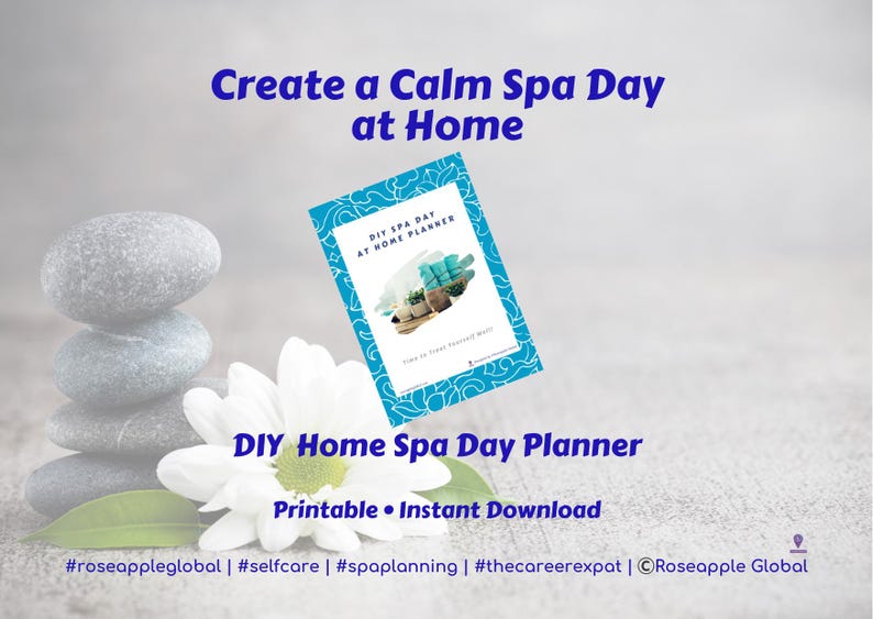 DIY Home Spa Day Planner: Printable Self-Care Tool | At-Home Spa Experience | (Instant Digital Download) image 1