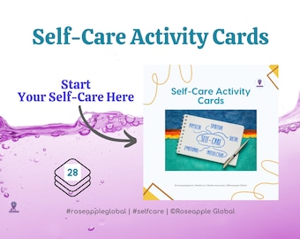 Printable Self-Care Cards: Wellness Activity Tips Deck (Instant Download)