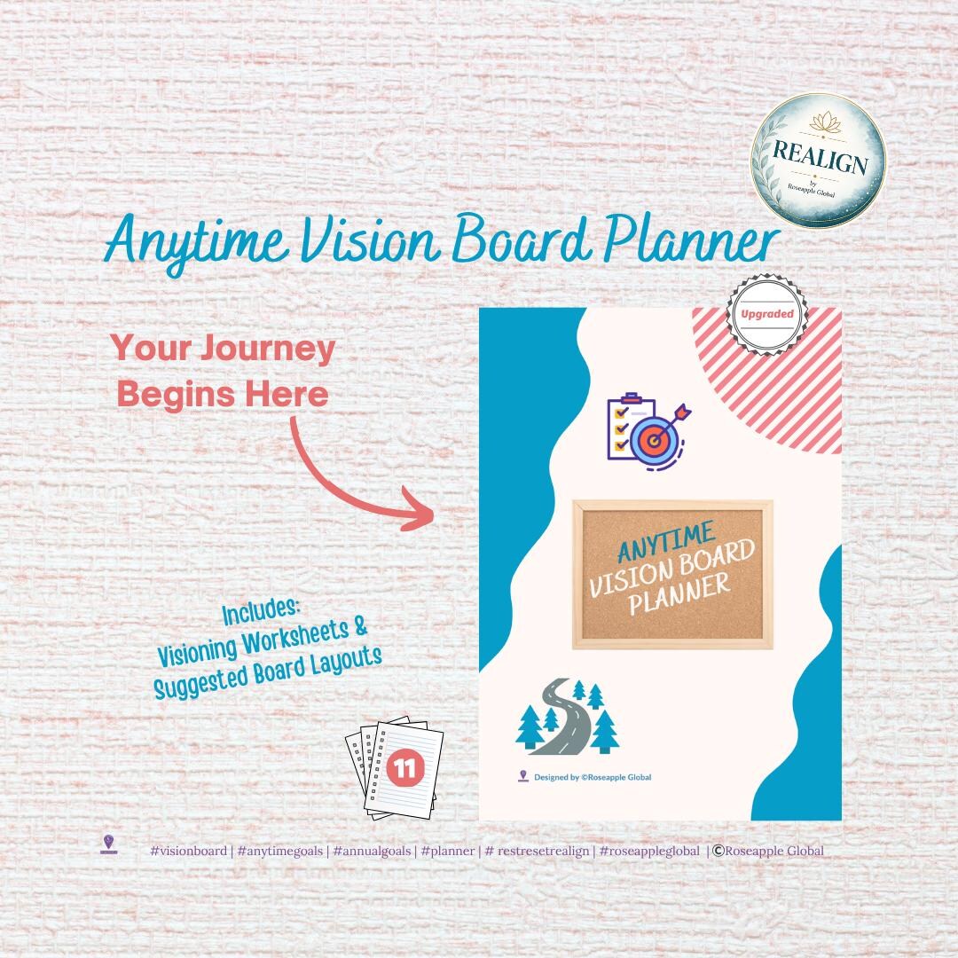 Printable Vision Board Planner: Goal Setting Template (digital Download ...