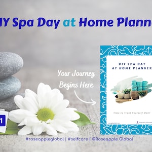 Journée spa à domicile bricolage | Agenda imprimable d'autosoins | Expérience Spa | Soins de jour au spa | Liste de contrôle du spa | Ensemble de spa | Téléchargement instantané | Cadeau spa