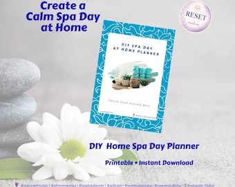 DIY Home Spa Day Planner: Printable Self-Care Tool | At-Home Spa Experience | (Instant Digital Download)