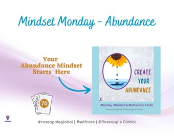 Printable Abundance Affirmation Cards | Abundance Mindset Cards | Abundance Affirmations Card Deck | Encouragement Cards | Digital Download