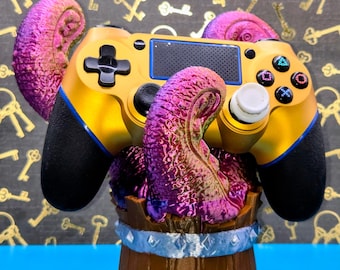 Octopus Controller Holder | 3D Printed Gamer Desk Decor | Tentacle Gamepad Stand | Fantasy Gaming Accessory