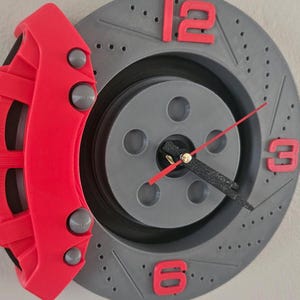 3D Printed Brake Rotor Wall Clock – Car Enthusiast Decor, Mechanic Gift ...