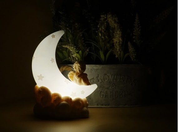 Cosmic Illumination 3D Printed Crescent Moon Lamp With
