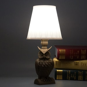 Whimsical 3D Printed Owl Lamp with a Choice of Lamp Shade or Lunar Lithophane