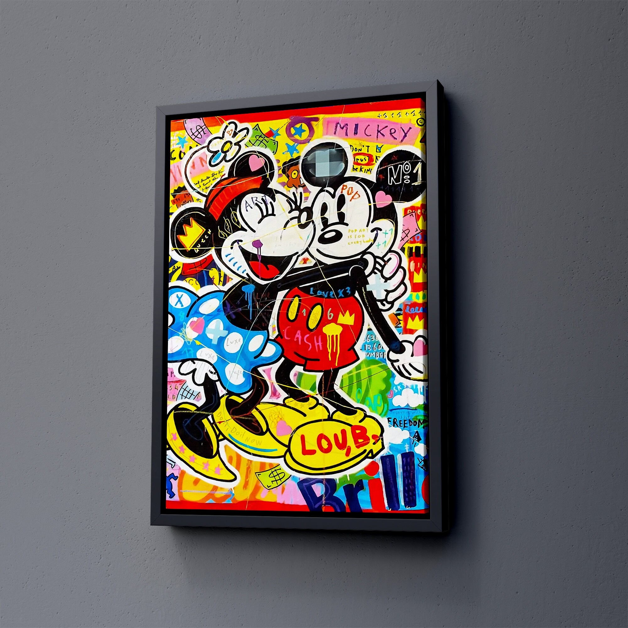 Mickey & Minnie Street Art Graffiti Tags Deko Design Gemälde