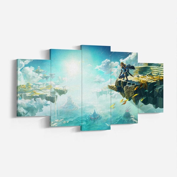 The Legend of Zelda Tears of the Kingdom, The Legend of Zelda: Breath of the Wild Canvas, Video Game Poster, Wall Art, High Quality Print