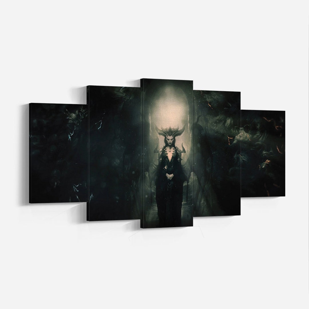 lilith-canvas-poster-diablo-iv-diablo-4-canvas-wall-art-high-quality