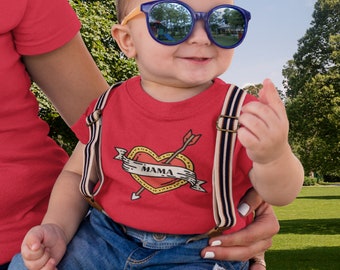 Mom Heart Tattoo Valentine's Day Gift Love Mom Toddler/Infant Kids T-Shirt Mommy Mom Heart Tattoo Valentine's Day Gift Love Mom Toddler/Infant Kids T-Shirt Mommy