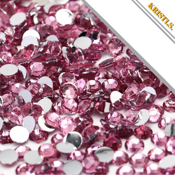 High Quality Crystal HOT PINK Rhinestones Loose Flat Back No Hot Fix Bead  Size Ss16 / Ss30 