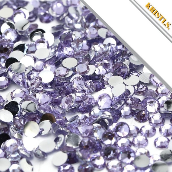 High Quality Crystals LILAC PURPLE Rhinestones Loose Flat Back No Hot Fix  Bead Size Ss16 / Ss30 