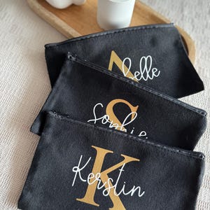 Personalisierte Kulturtasche mit Namen | Kosmetiktasche | Ferdemappe | Schminktasche | Geschenk für eine Freundin | Muttertagsgeschenk