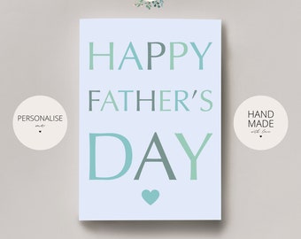 Happy Father's Day Card | Father's Day Card | Greeting Card For Dad | Simple Father's Day Card | Typography Father's Day Card