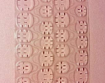 Press On Nail Adhesive Tabs: 5 Sheets (120 Clear Tabs)