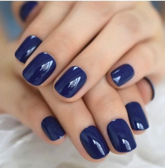 Navy 2024 blue nails
