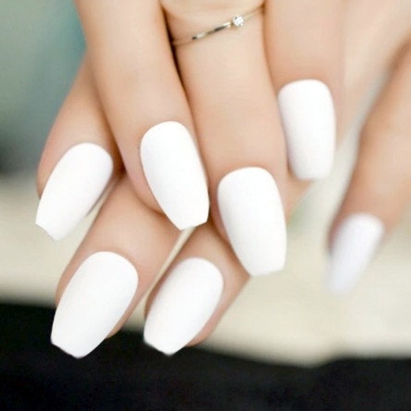 Press on Nails Coffin Etsy