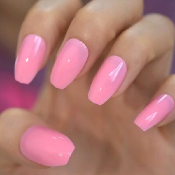 Glue on Acrylic Nails Etsy