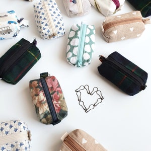 Mini pochette zippée sans gaspillage - Porte-écouteurs, porte-monnaie, pochette pour cadeaux