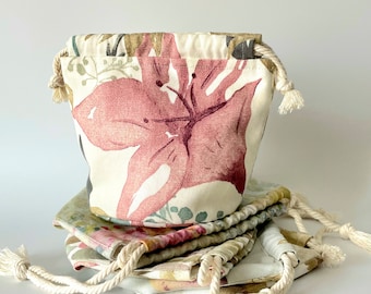 Handmade Drawstring Bag - Crafting Project Bag