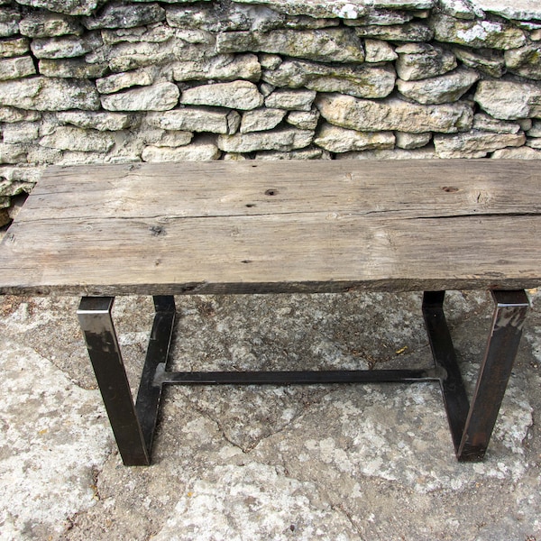 Table basse métal et bois