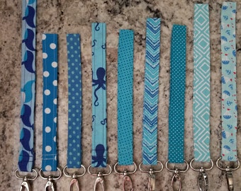 Blue Key Chain Lanyard