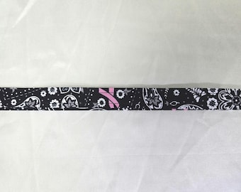 Breast Cancer Awareness Ribbon Long Lanyard Badge Holder Work Lanyard Key Lanyard