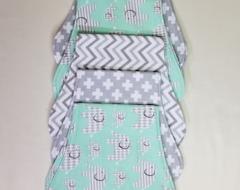 Elephant Baby Burp Cloths Set of Five