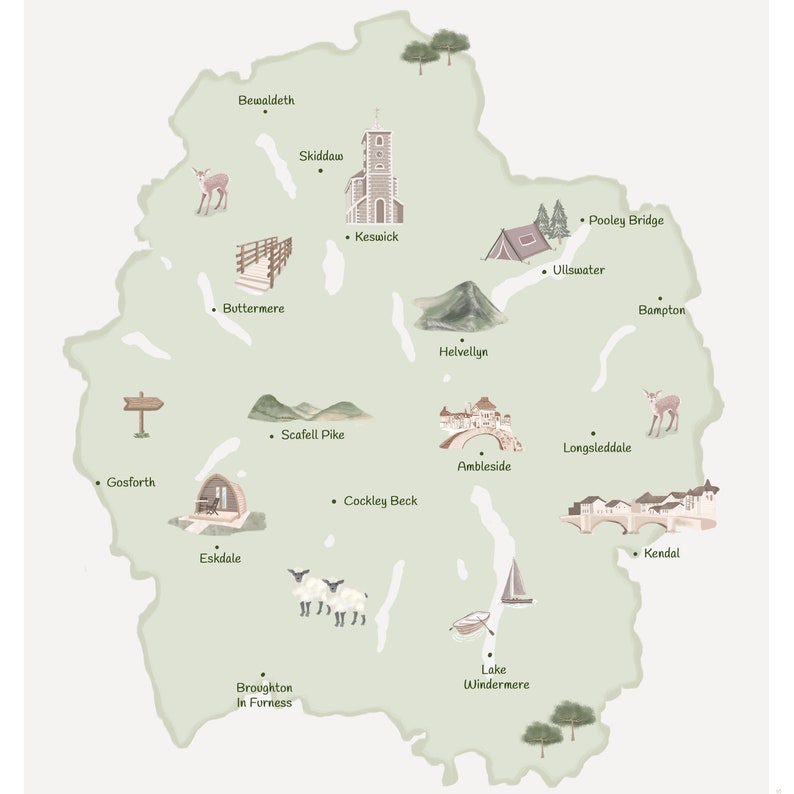 Lake District Print, A3 - Etsy UK