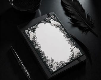 Goth Post-it® Sticky Notes Gothic Ghosts Floral Notepad Creepy Spooky Stationery Teacher Student Office