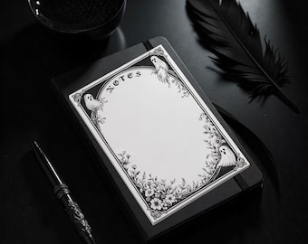 Gothic Ghost Post-it® Sticky Notes Notepad Creepy Spooky Stationery